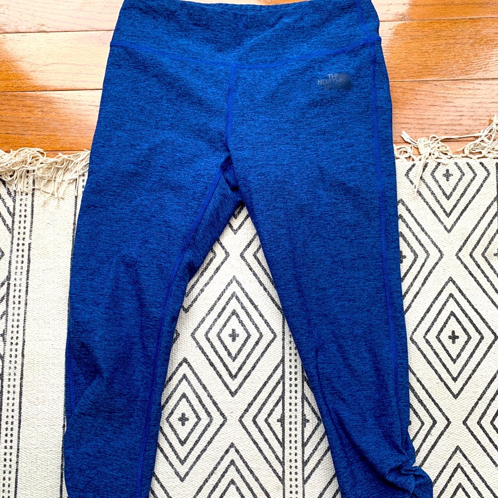 North Face Capri Blue Leggings Yoga Sz S